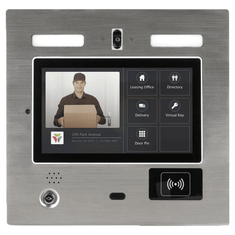 Square format logo of 11.6" recessed video intercom logo