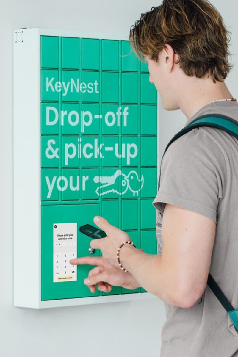 KeyNest key drop and pickup station