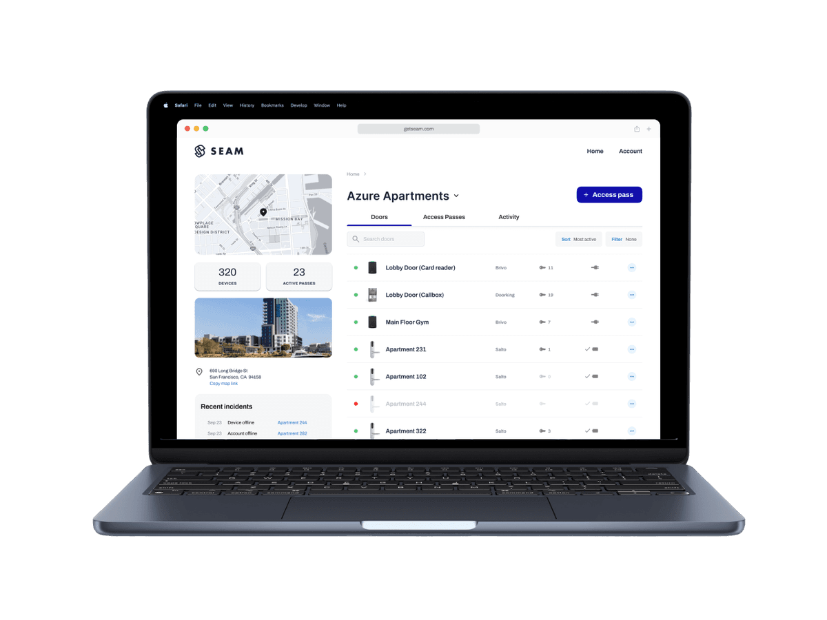 Seam Dashboard