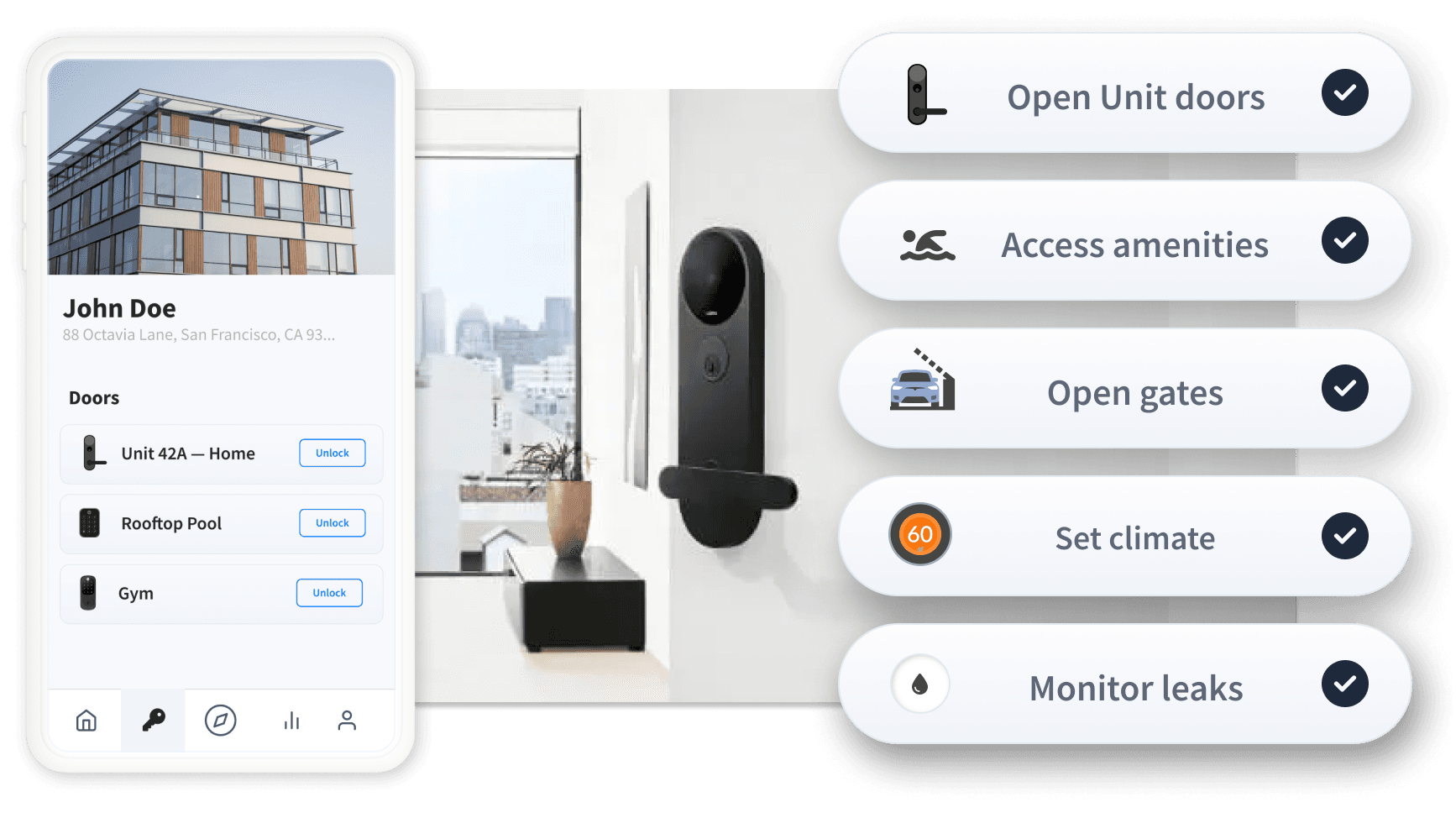 unlock example of an apartment