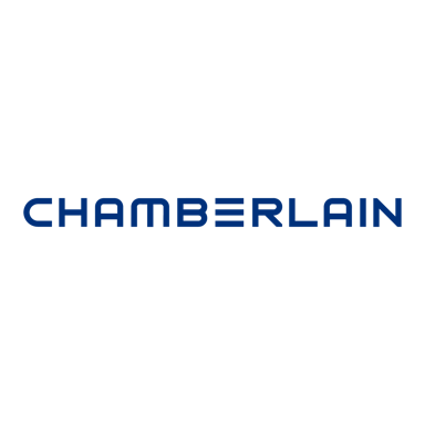 Square format logo of Chamberlain logo