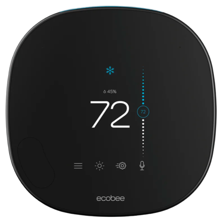 Square format logo of Smart Thermostat with voice control logo