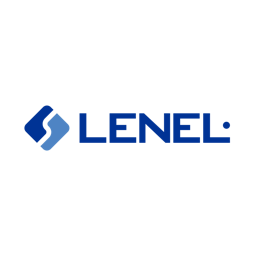 Square format logo of Lenel logo