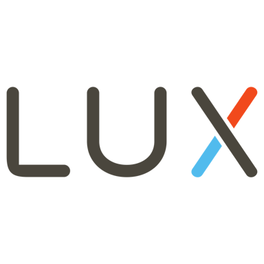 Square format logo of LUX logo