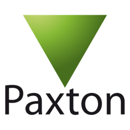 Square format logo of Paxton logo