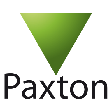 Square format logo of Paxton logo