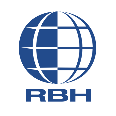 Square format logo of RBH logo
