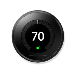 Image of a black thermostat