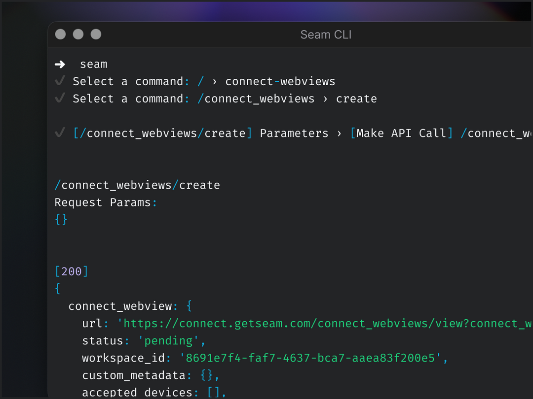 Create webviews with the Seam CLI
