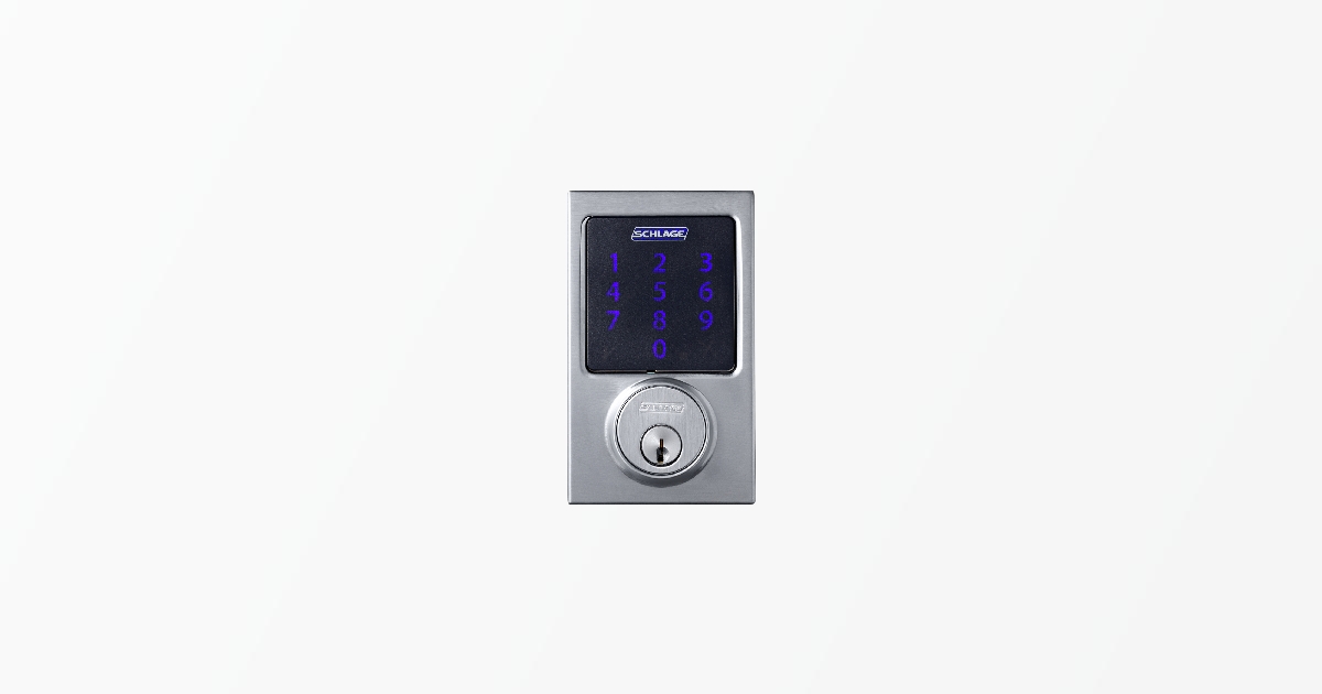 Schlage Connect Smart Deadbolt with Century Trim, ZWave Plus enabled
